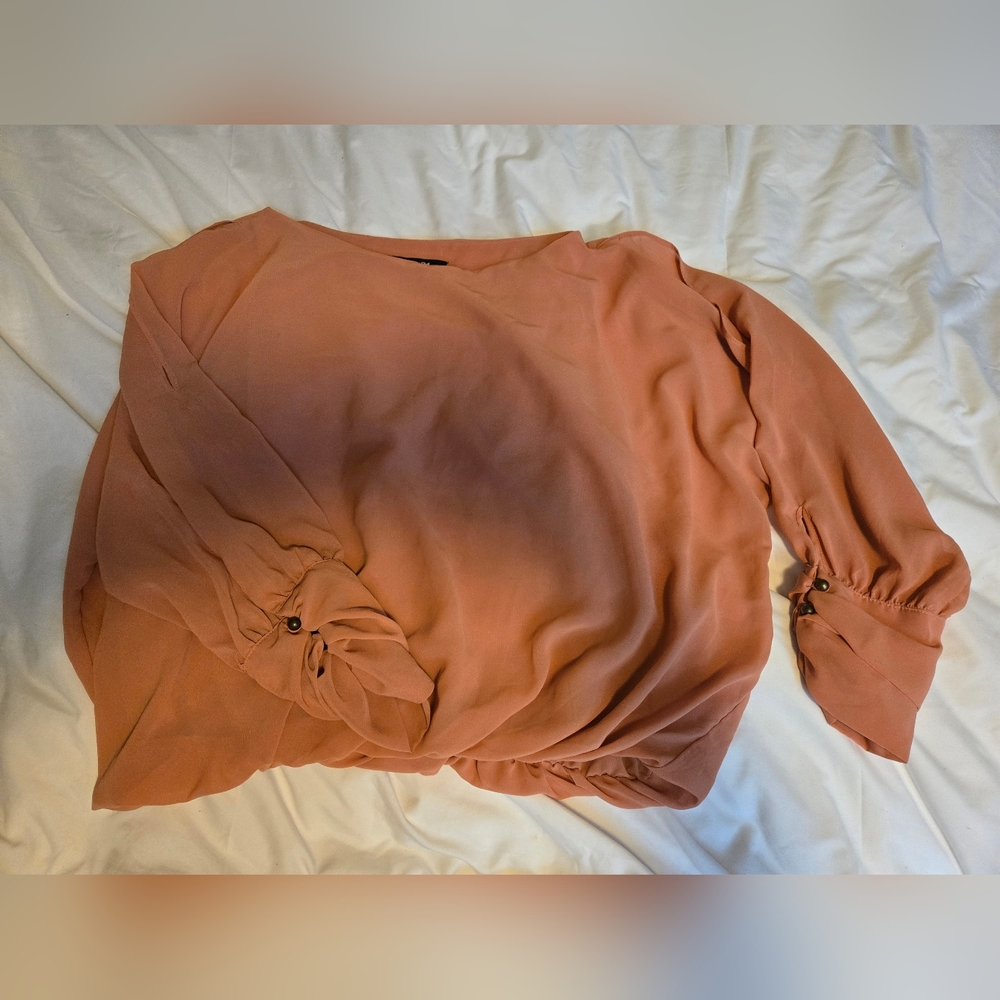 Forever 21 Blush/rose Puff Sleeve Blouse... BRAND NEW!